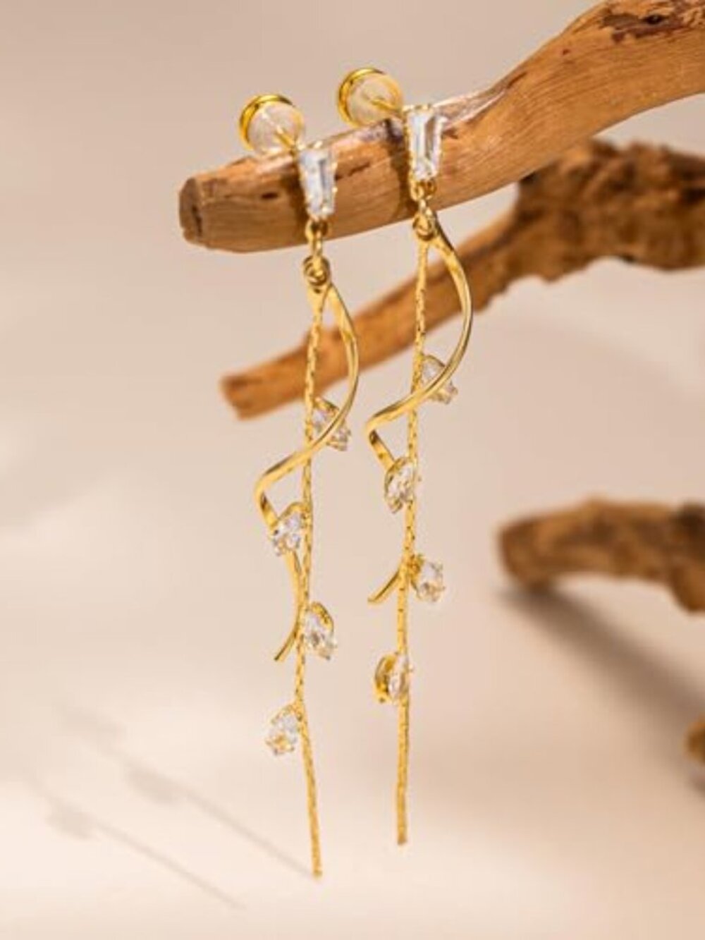 Dangle Ears for Women - 14K Gold White Gold Rose Gold Plated Butterfly Heart